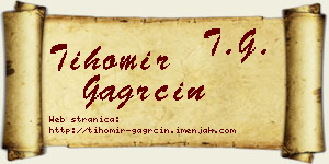 Tihomir Gagrčin vizit kartica